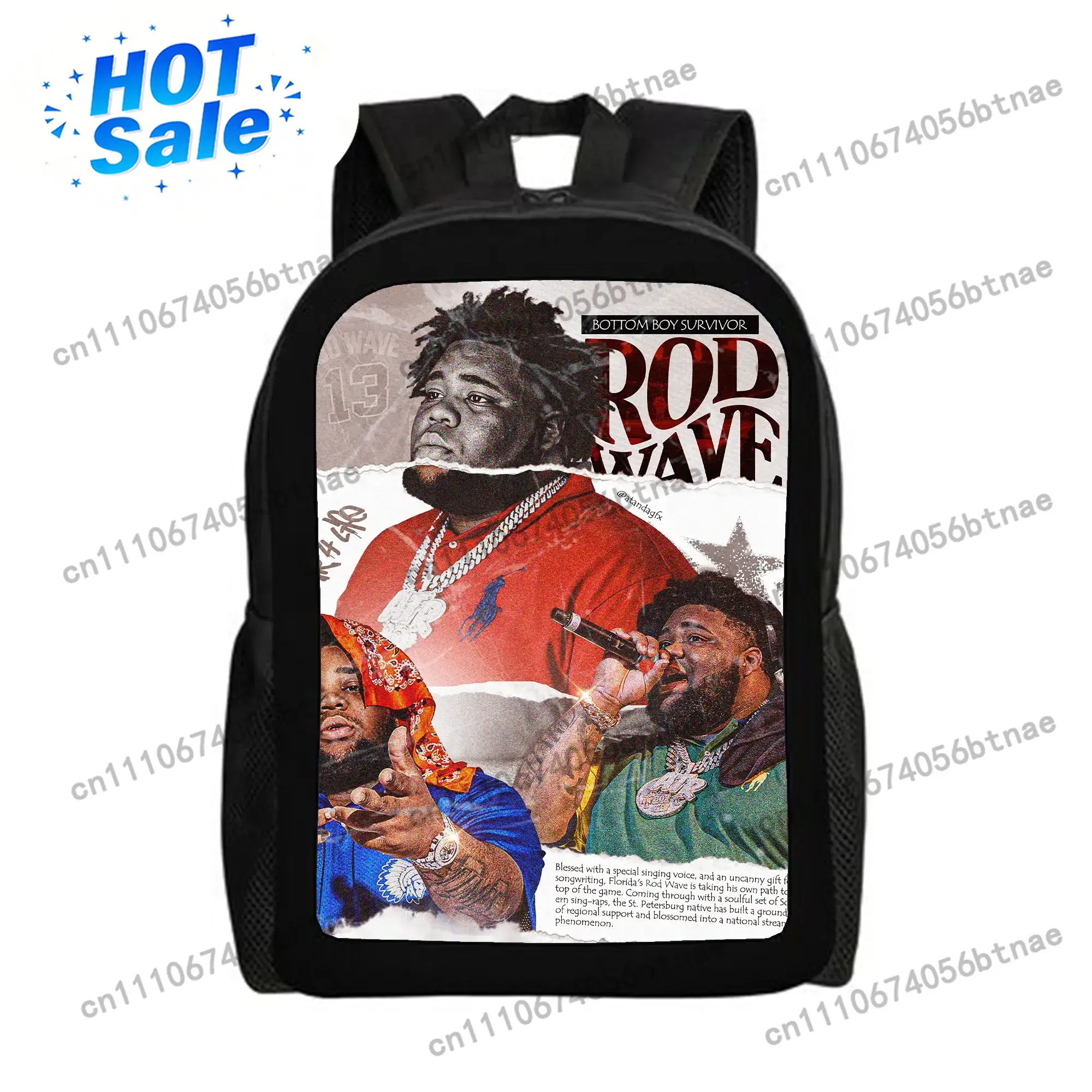 School Backpack Teen - Rod-Wave-rugzakken voor meisjes, schattige schoolrugzak, esthetische