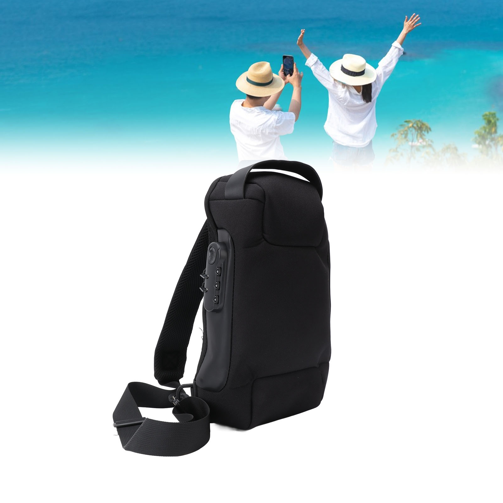 Sling Backpack Shoulder - Schouderrugzak Oxfordstof Grote capaciteit Afsluitbare ritssluiting