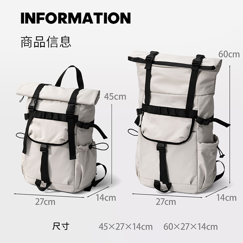 Nieuwe Heren Rolltop Uitbreidb - Canvas Backpack Casual recensie en prijs